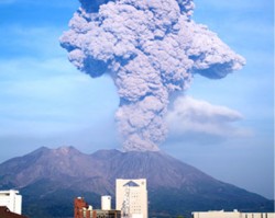 シンボル「桜島」が元気です。